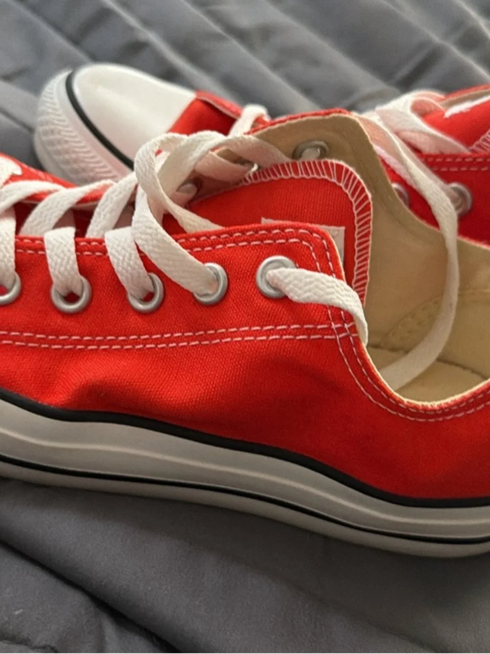 Converse Kids Low Top Sneakers in Bright Red with White Accents